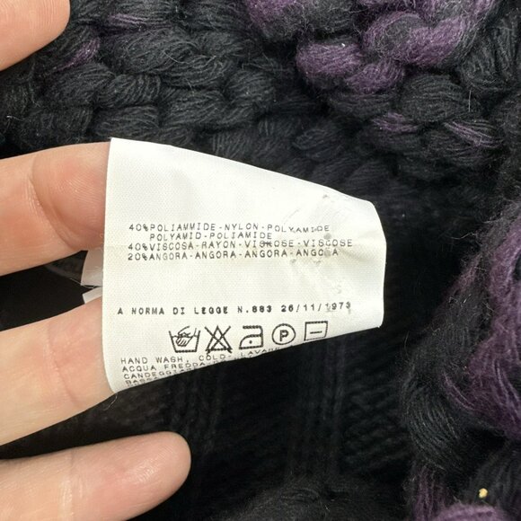 Just Cavalli Women's Sweater Chunky Angora Turtleneck Multicolor US Large IT 46 - Picture 10 of 15